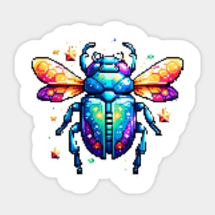 Pixel Beetle Sticker